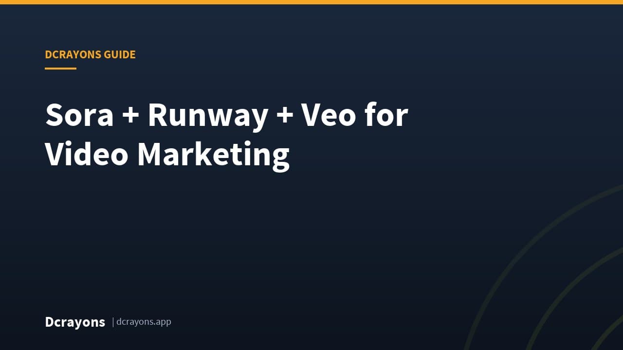 Sora + Runway + Veo for Video Marketing