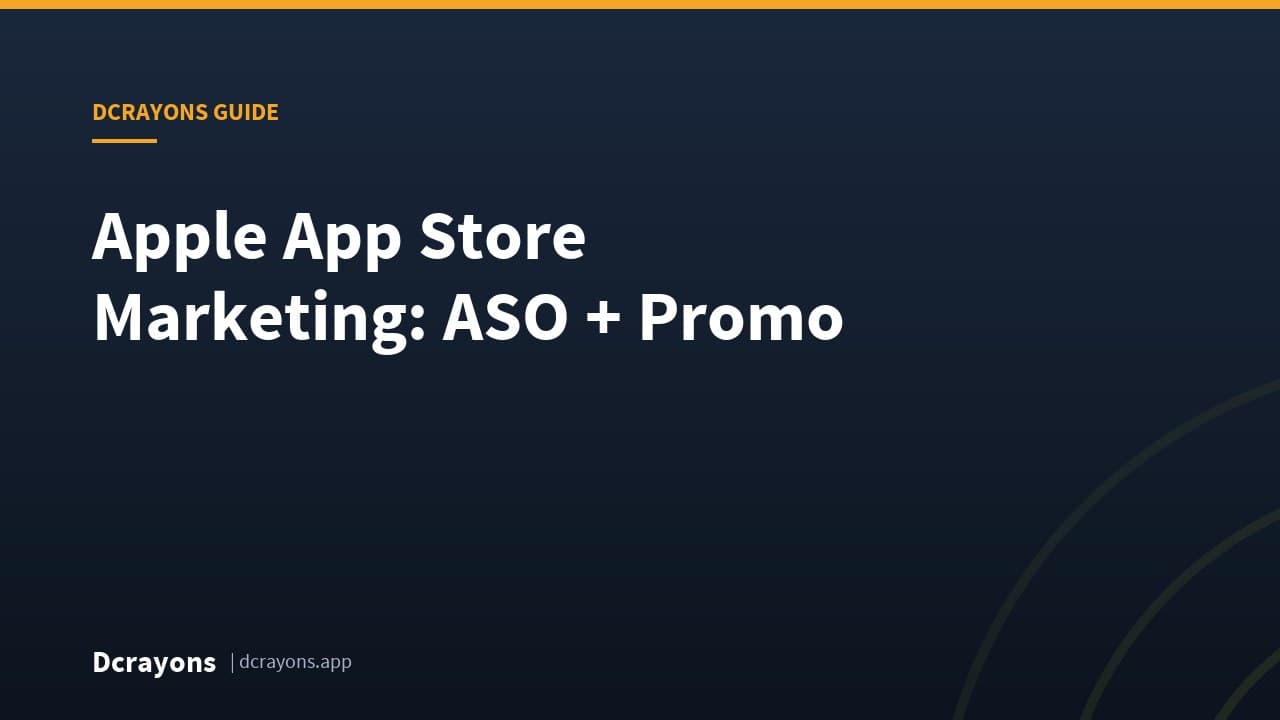 Apple App Store Marketing: ASO + Promo