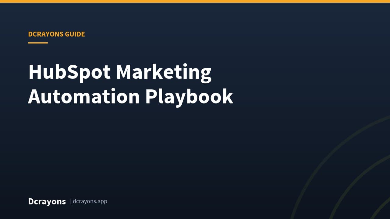 HubSpot Marketing Automation Playbook