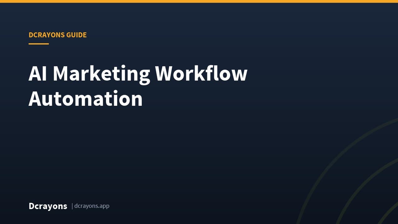 AI Marketing Workflow Automation