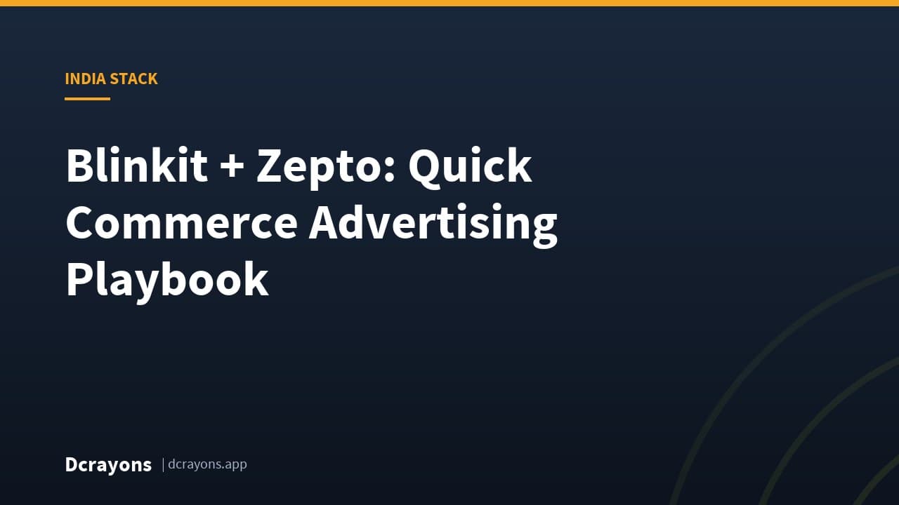 Blinkit + Zepto: Quick Commerce Advertising Playbook