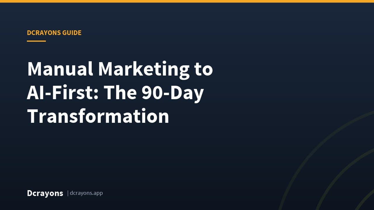 Manual Marketing to AI-First: The 90-Day Transformation