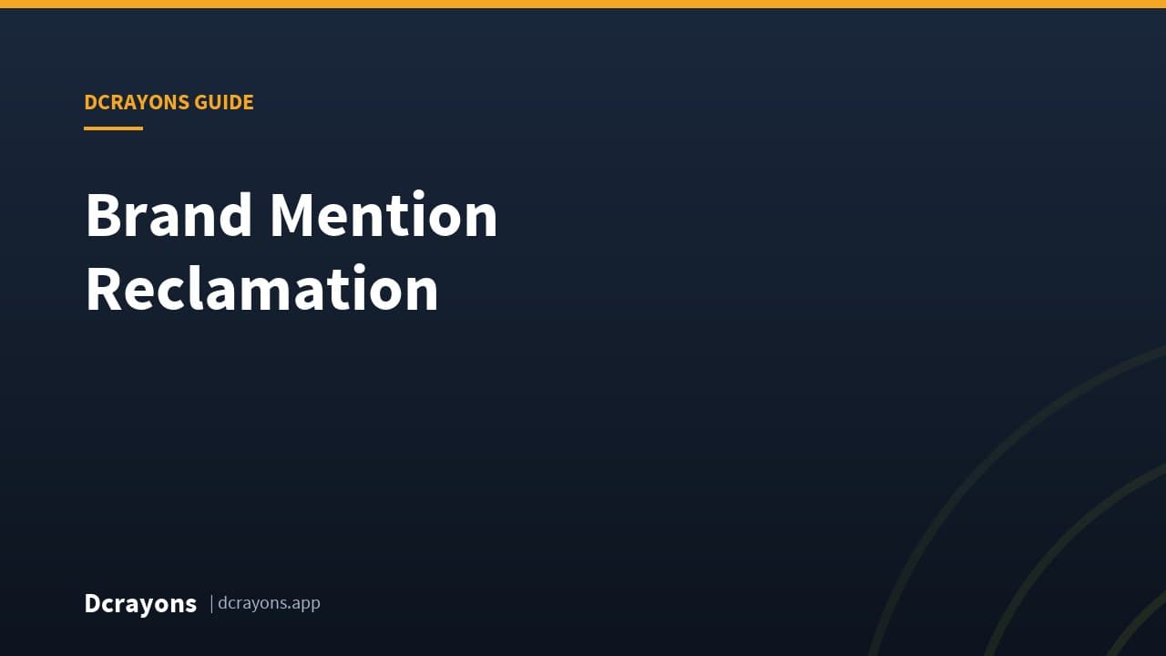 Brand Mention Reclamation