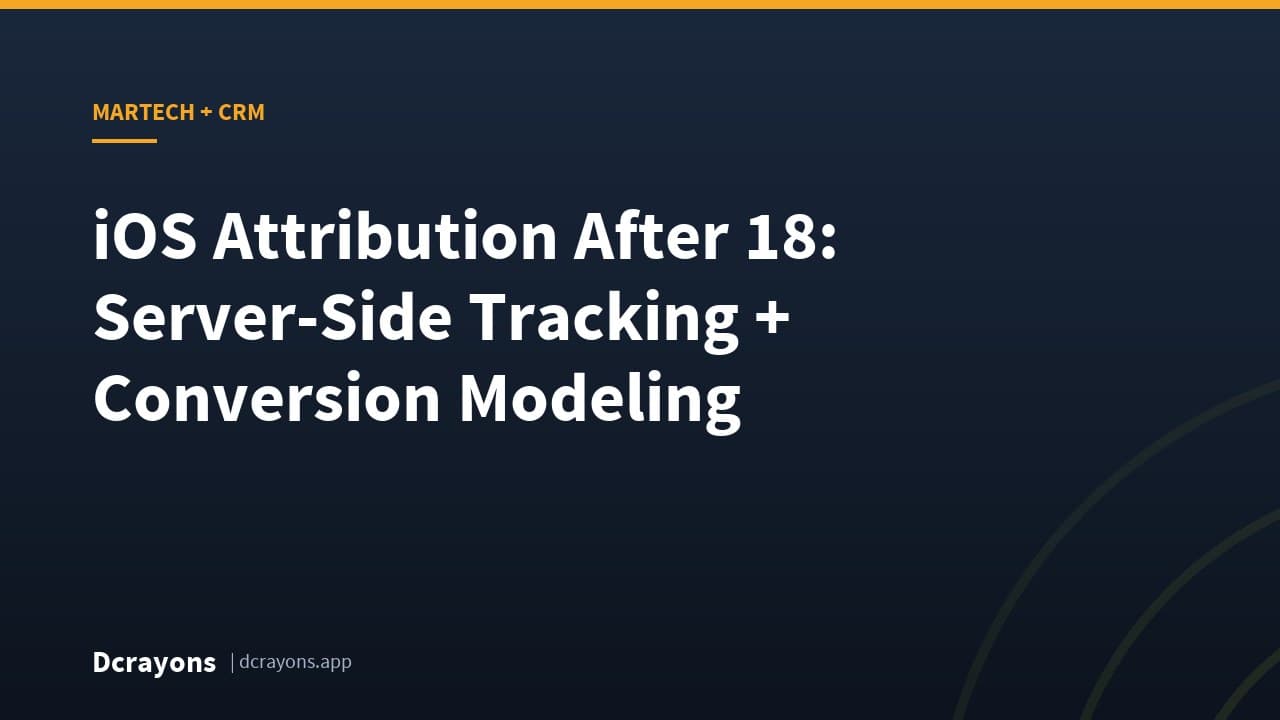 iOS Attribution After 18: Server-Side Tracking + Conversion Modeling
