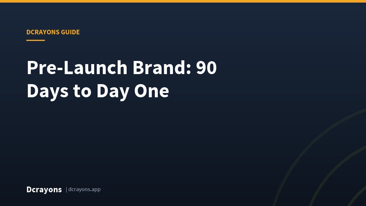 Pre-Launch Brand: 90 Days to Day One