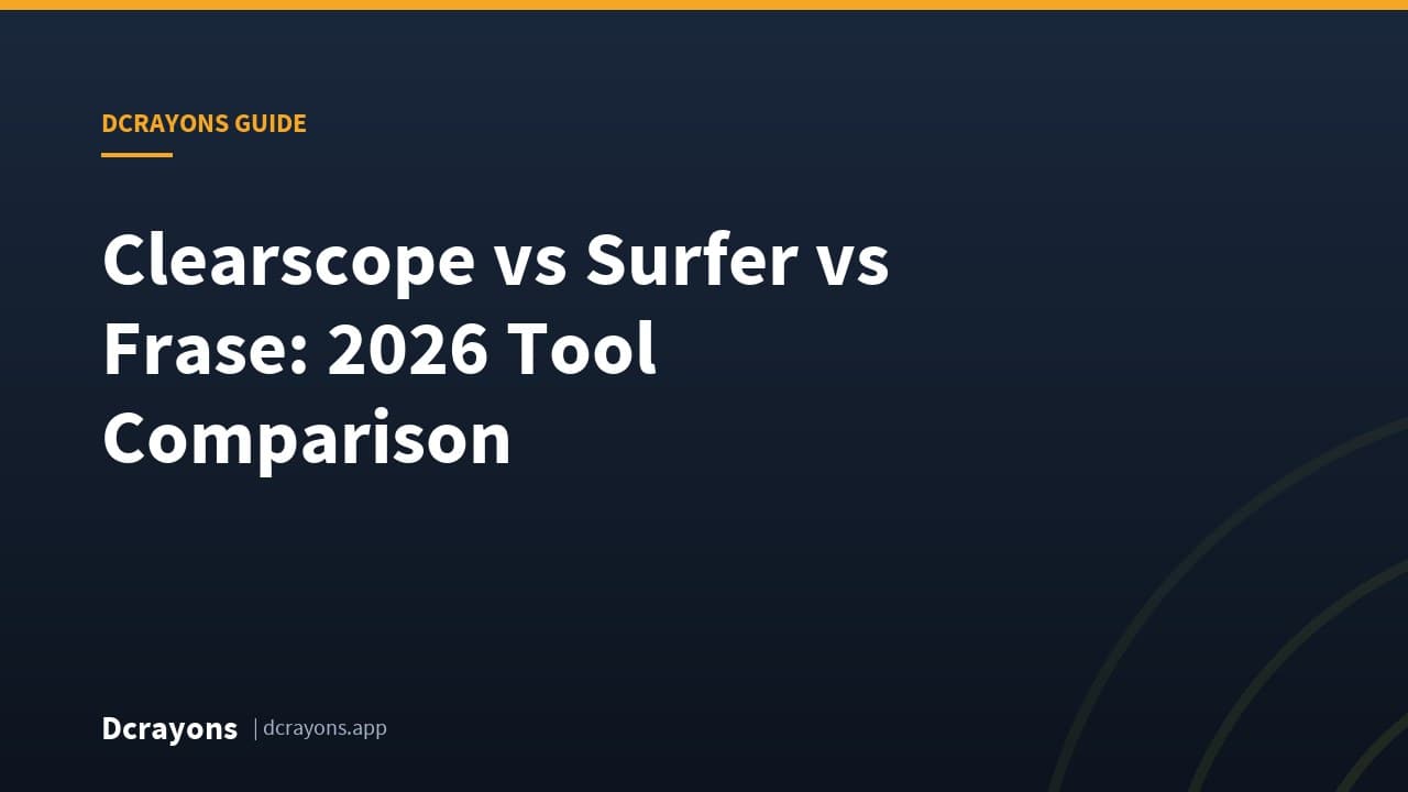 Clearscope vs Surfer vs Frase: 2026 Tool Comparison