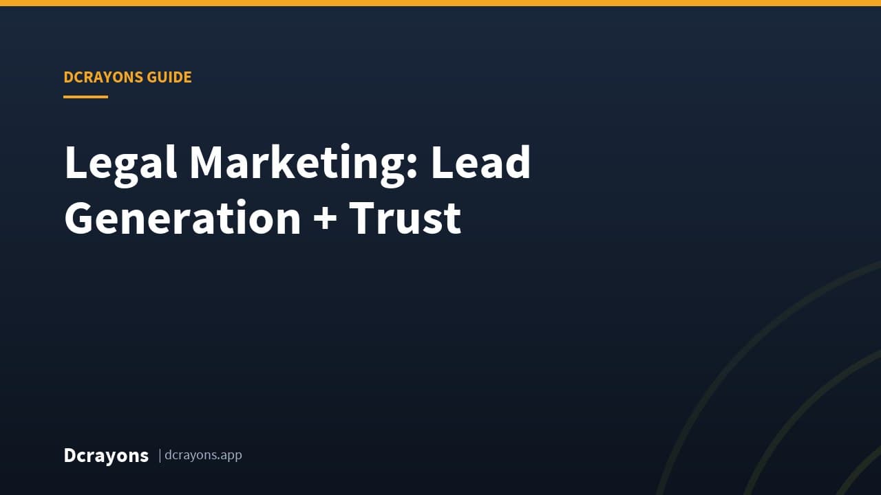 Legal Marketing: Lead Generation + Trust