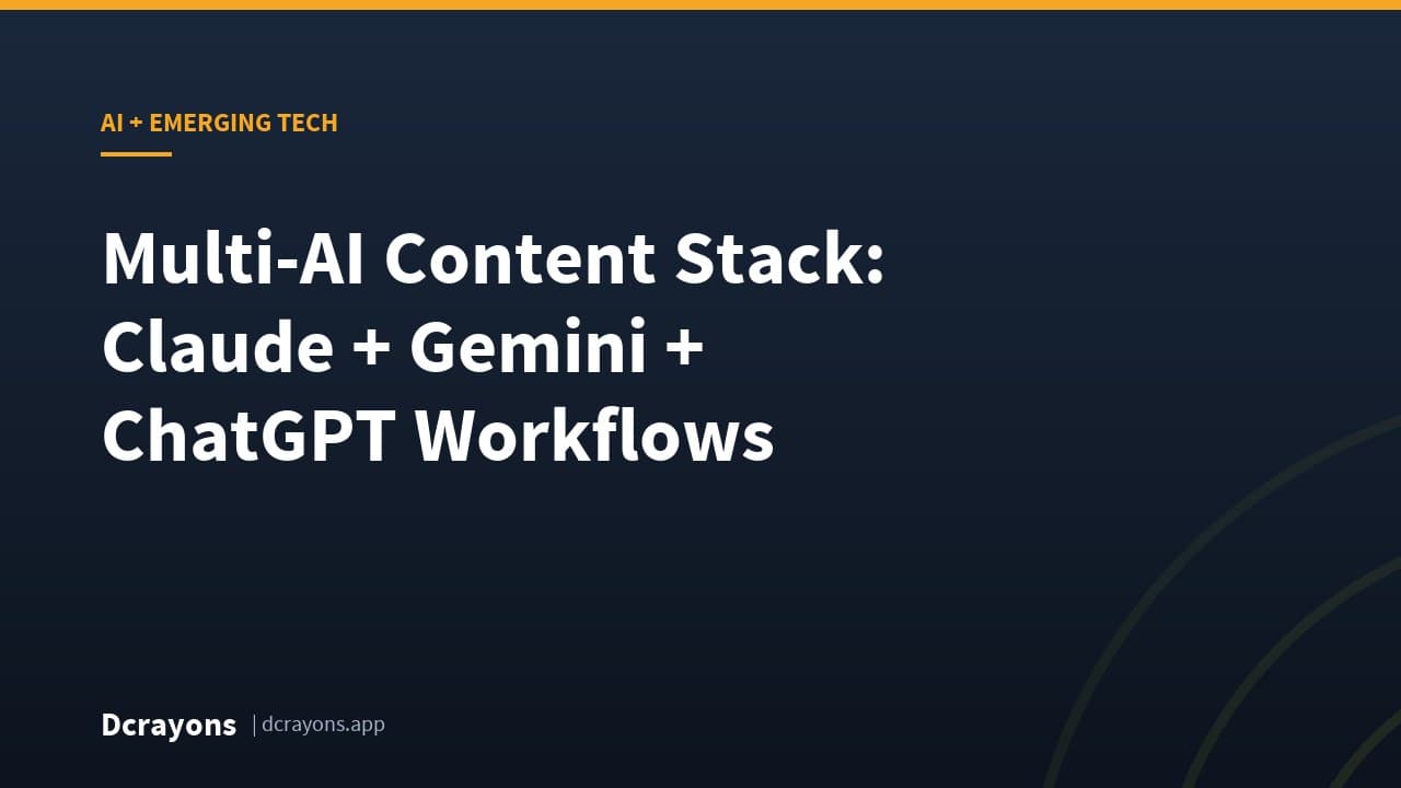 Multi-AI Content Stack: Claude + Gemini + ChatGPT Workflows