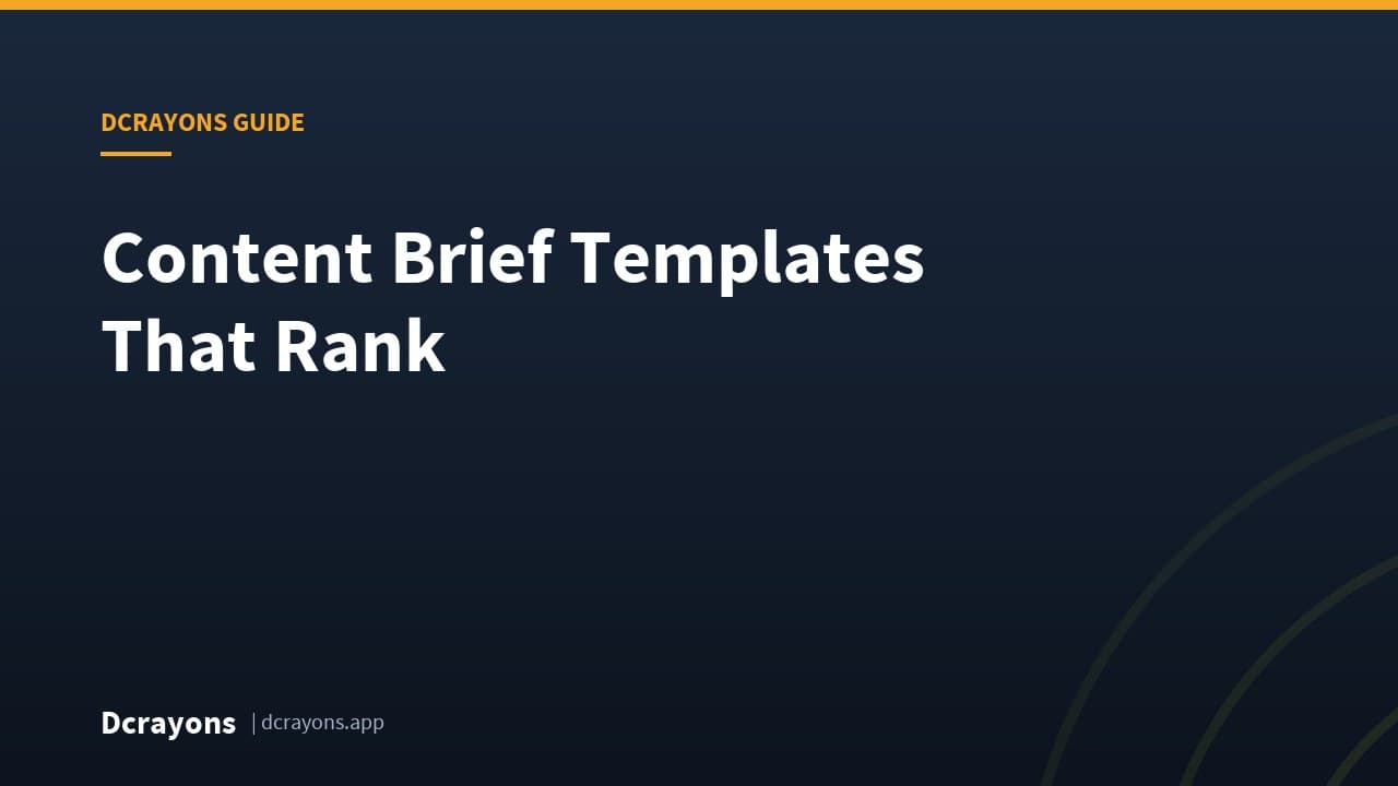 Content Brief Templates That Rank