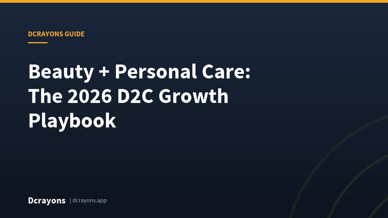 Beauty + Personal Care: The 2026 D2C Growth Playbook