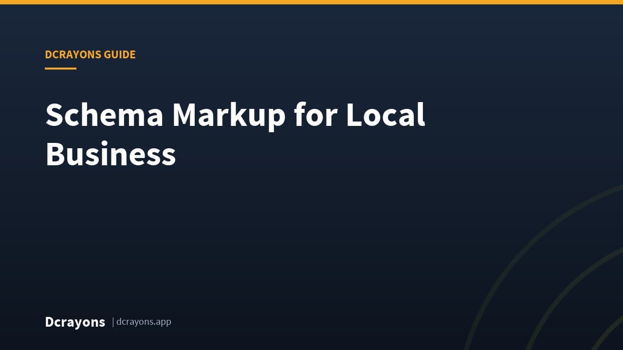 Schema Markup for Local Business