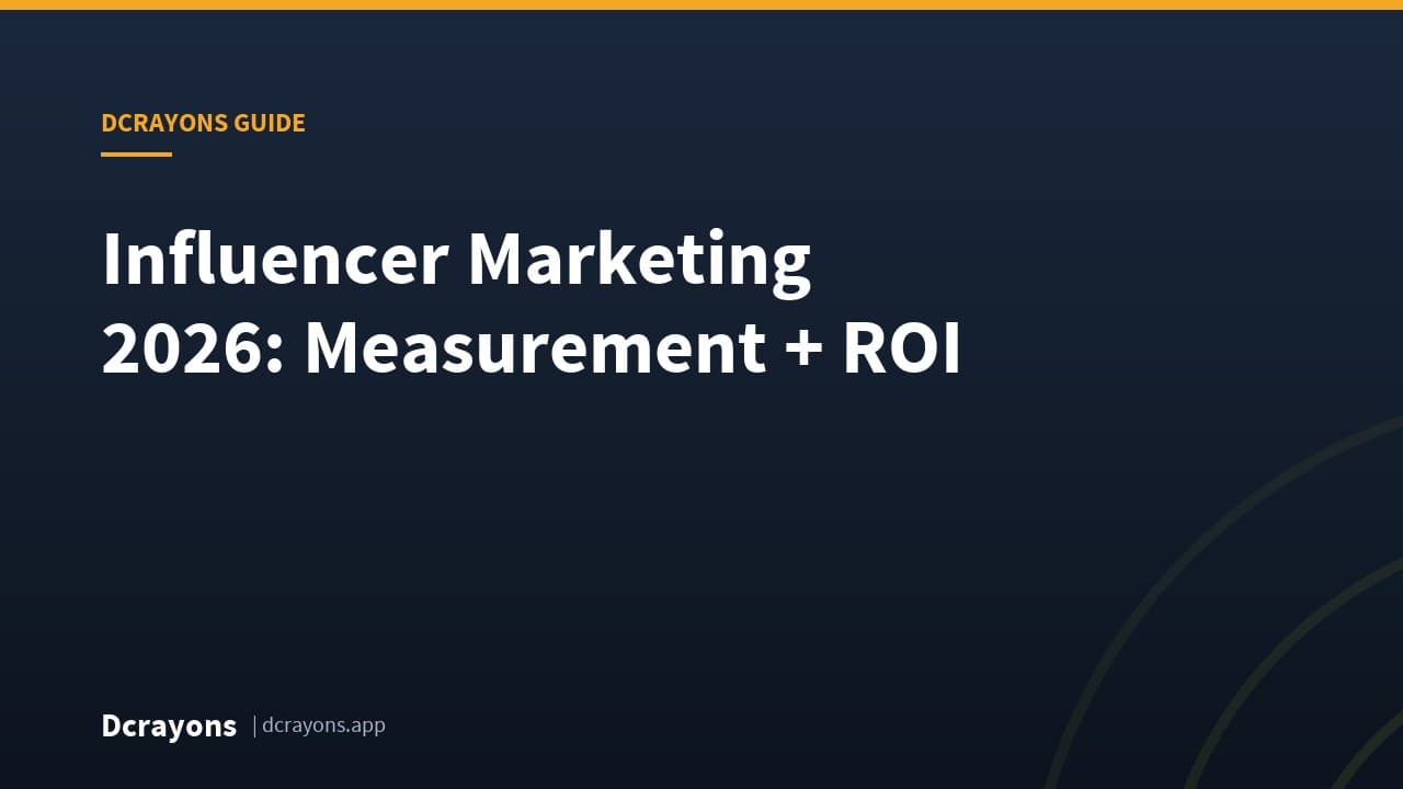 Influencer Marketing 2026: Measurement + ROI