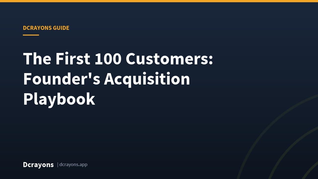The First 100 Customers: Founder's Acquisition Playbook