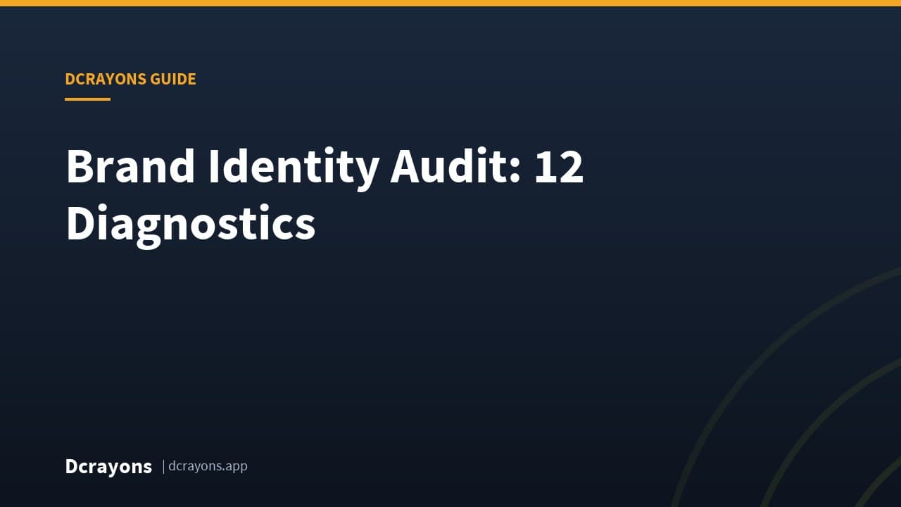 Brand Identity Audit: 12 Diagnostics