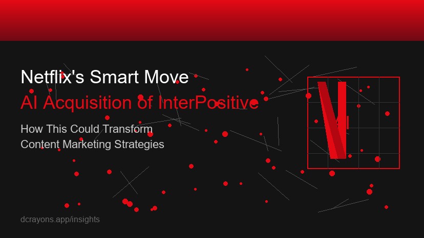 Netflix’s Smart Move How AI Acquisition of InterPositive Could Transform Content Marketing Strategies